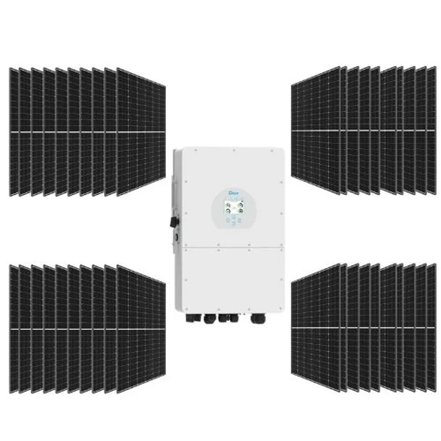 Kolmivaiheinen aurinkosähköjärjestelmä 15KW DEYE-invertteri SUN-15K-SG01HP3-EU-AM2 ja 40 paneelit 380W VDS Power