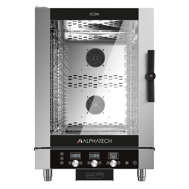 Kombi gőzölő ICET101E | automata mosórendszer | 10x GN 1/1 | 10x 600x400 | Alphatech, Lainox | elektronikus vezérlés