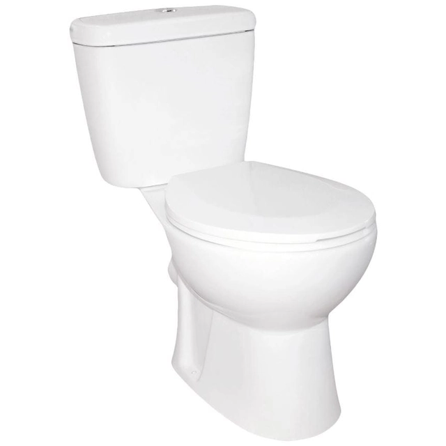 Kompakt toilet uden fælg Kerra Niagara Duo med sæde