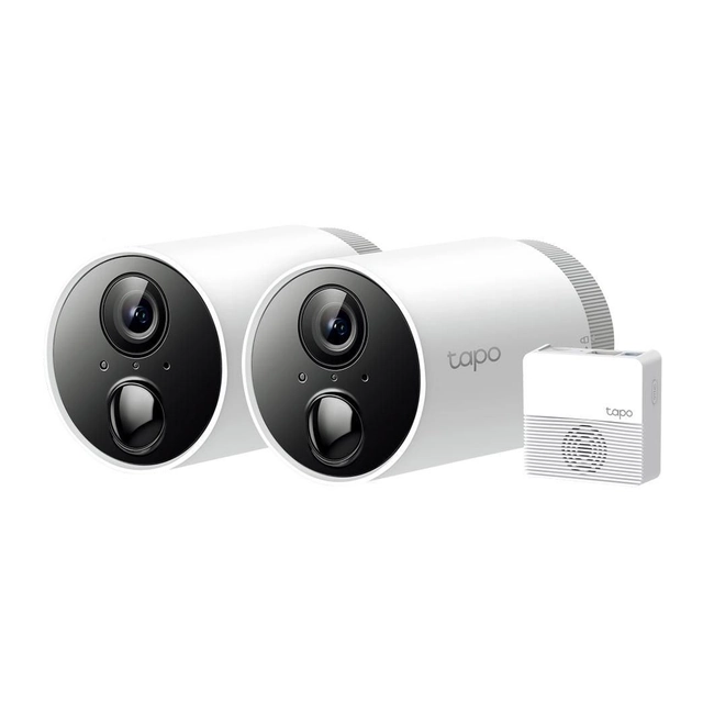 Komplektas 2 Wifi stebėjimo kameros 2 IR megapikseliai 15m su TAPO baterijomis C400S2