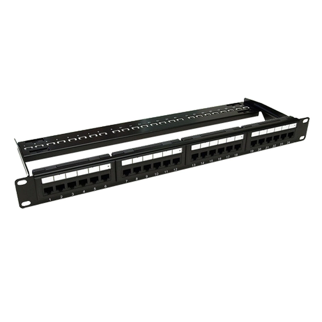 Комутаційна панель 1U'UTP cat6'24 порти RJ45 - ASYTECH Networking ASY-PP-UTP6-24