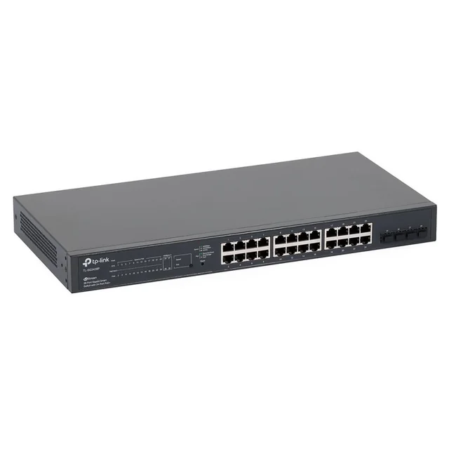 Комутатор TP-Link 28 Gigabit smart ports 56 Gbps 24 PoE ports 8K MAC - TL-SG2428P