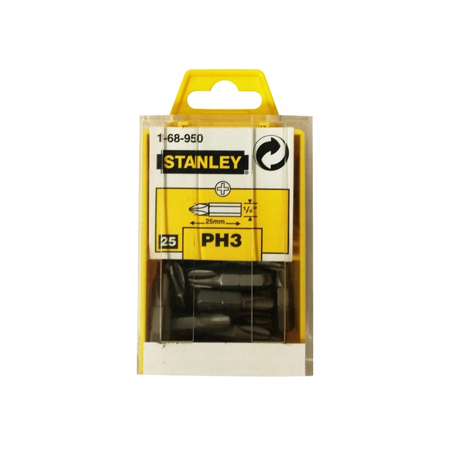 KONICA STANLEY BIT PH2 x 25MM 25SZT SPH2