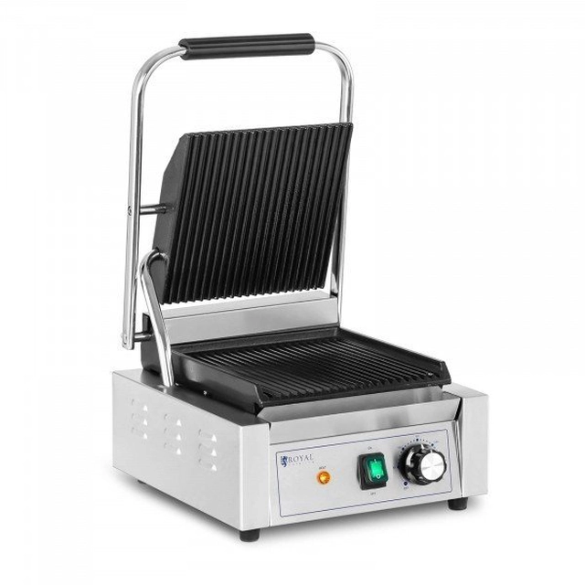 Kontaktní gril - 1800 W - drážkovaný ROYAL CATERING 10011995 RCPKG-1800-R