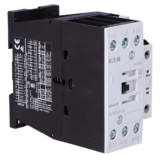 kontaktor 11kW/400V, kontrollera 24VDC DILM25-01-EA(RDC24)