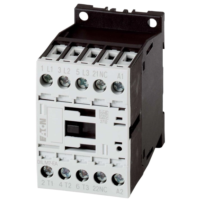 Kontaktor 3kW/400V, styring 24VDC DILM7-01-EA(24VDC)