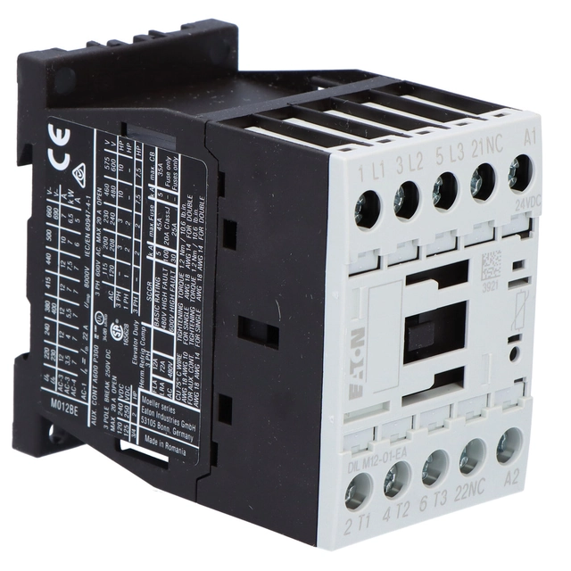 kontaktor 5, 5kW/400V, kontrollera 24VDC DILM12-01-EA(24VDC)