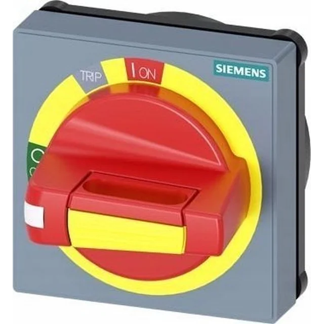Копче за задвижване на аварийна врата Siemens, жълто-червено, със съединител 8UD1721-0AB15