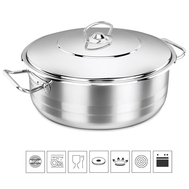 Korkmaz Mega - stainless steel casserole 10 l Color: Stainless steel, Volume: 10 l