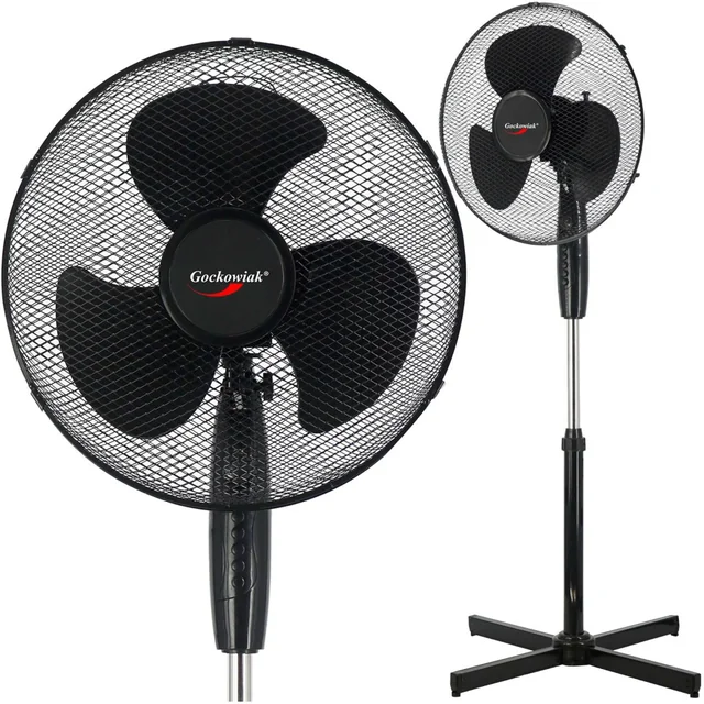 KOUD ventilatore da terra 125 cm nero