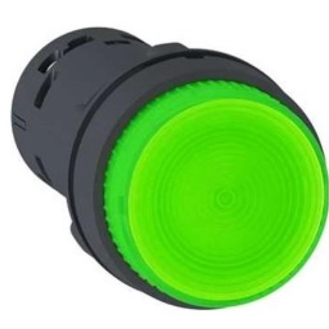 Κουμπί ελέγχου Schneider Electric 22mm πράσινο 1Z με ελατήριο με οπίσθιο φωτισμό 230V AC - XB7NW33M1