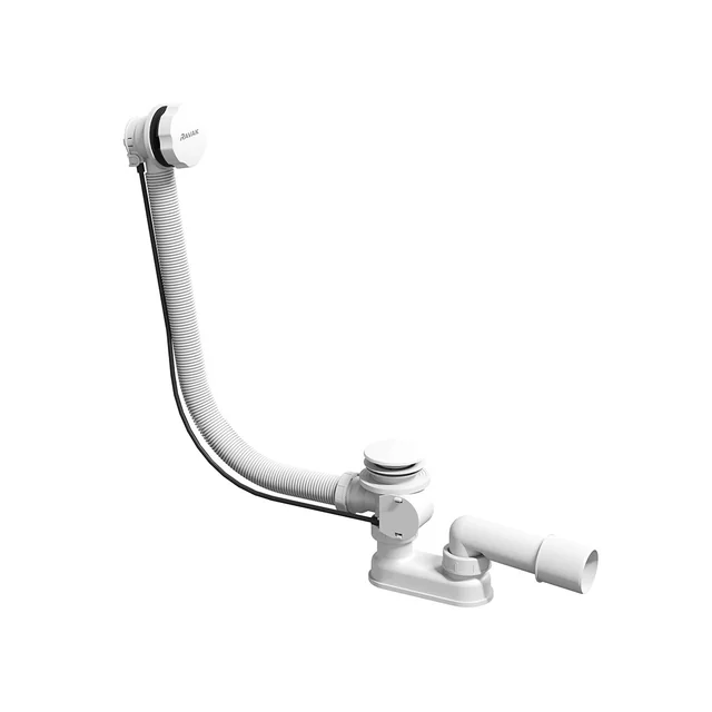 Koupelnový sifon Ravak, 570 mm, bílý, ovládaný kabelem