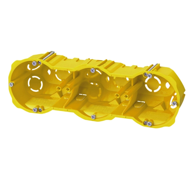 Krabice pod omítku p/t ONNLINE PK-3x60 sádrokartonové, hluboké se šrouby, samozhášecí, bezhalogenové, žluté