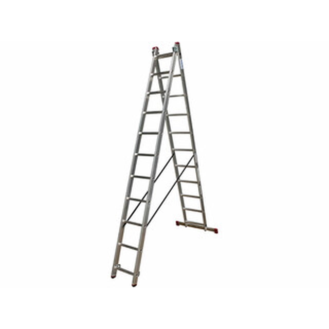 Krause tweedelige multifunctionele ladder 2 x 11 graden | 5,3 m | Aluminium