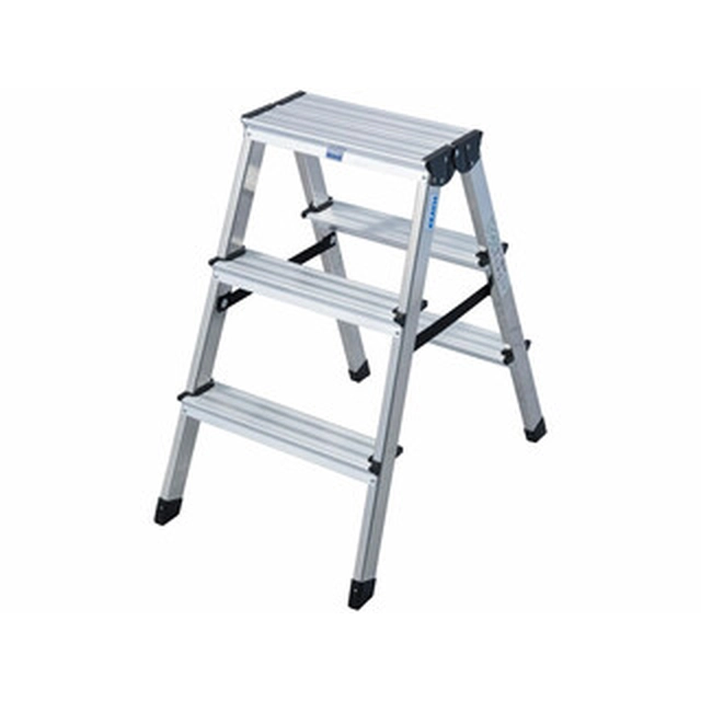 Krause two-sided standing ladder 2 x 3 degrees | 0,7 m | Aluminum