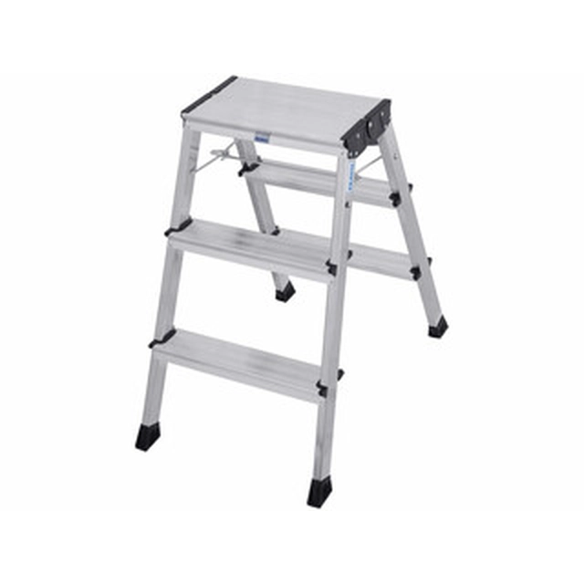 Krause two-sided standing ladder 2 x 3 degrees | 0,7 m | Aluminum