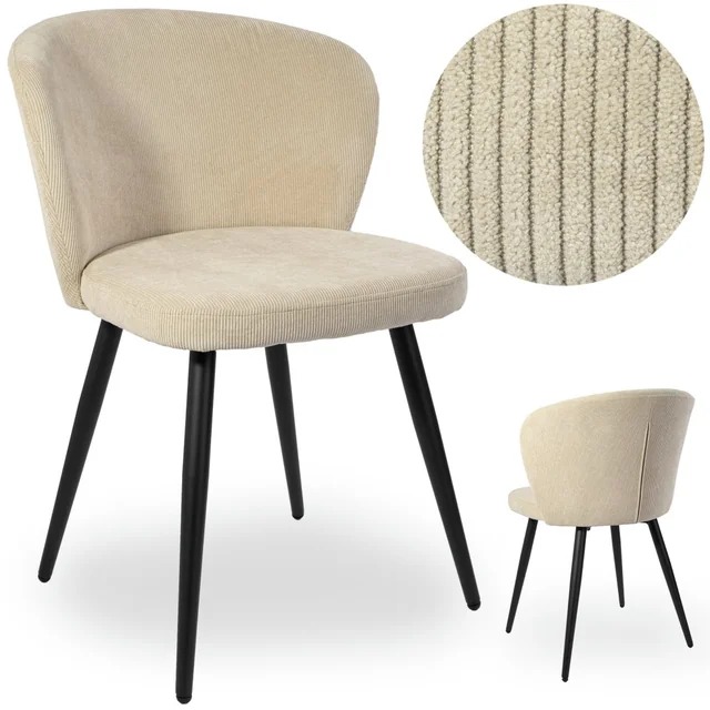 KROSBY Beige corduroy chair