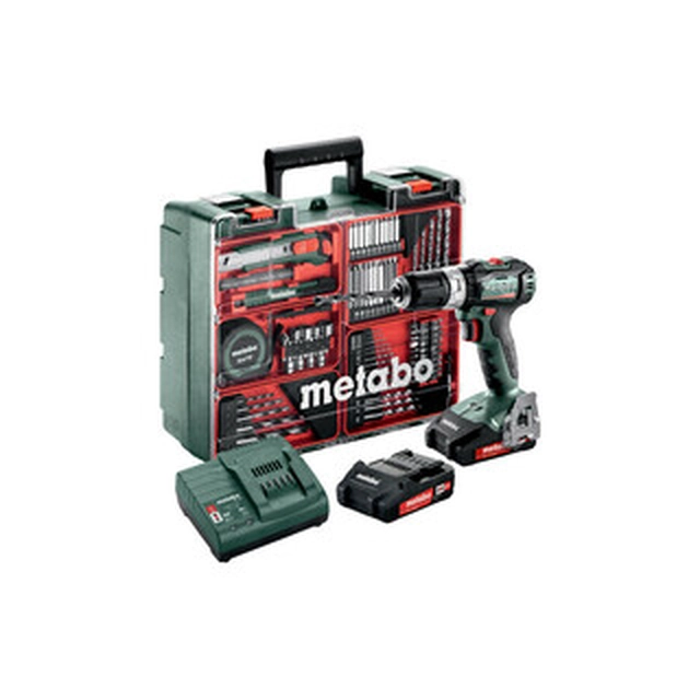 κρουστικό δράπανο μπαταρίας Metabo SB 18 L BL 18 V | 25 Nm | 1,5 - 13 mm | Carbon Brushless | 2 x 2 μπαταρία Ah + φορτιστής | Σε μια βαλίτσα