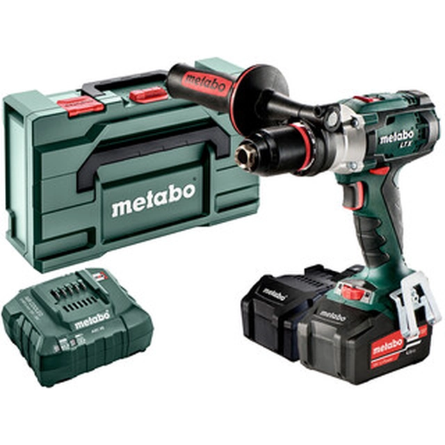 Κρουστικό δράπανο μπαταρίας Metabo SB 18 LTX Impuls 18 V | 55 Nm/110 Nm | 1,5 - 13 mm | Βούρτσα άνθρακα | 2 x 4 μπαταρία Ah + φορτιστής | στο metaBOX