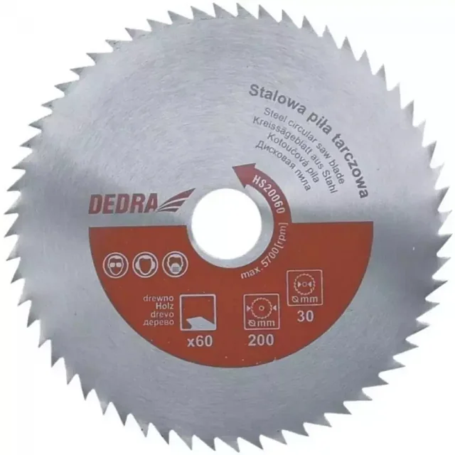 KROŽNA ŽAGA ZA LES JEKLO DEDRA HS31580 80 ZOBI, 315X30MM