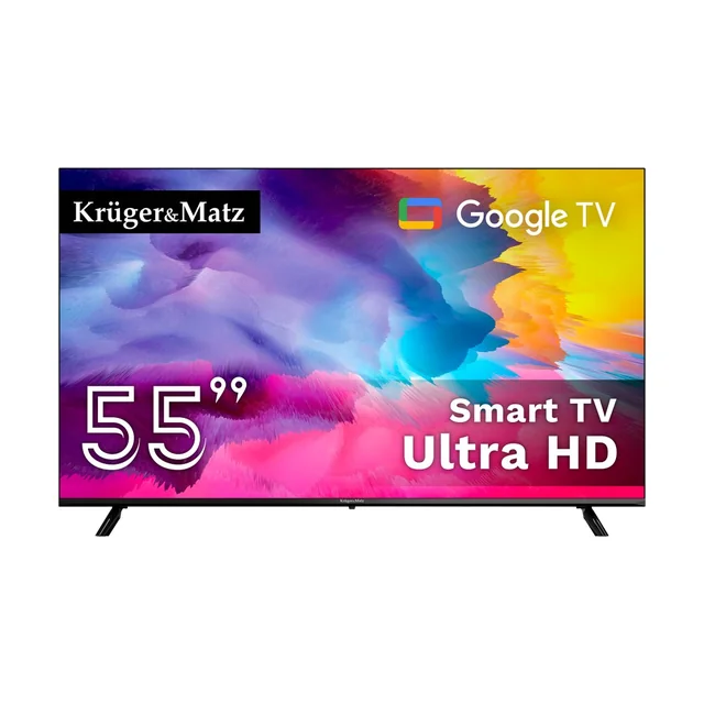 Kruger & Matz TV 55&quot; UHD Google TV DVB-T2/T/C H.265 HEVC