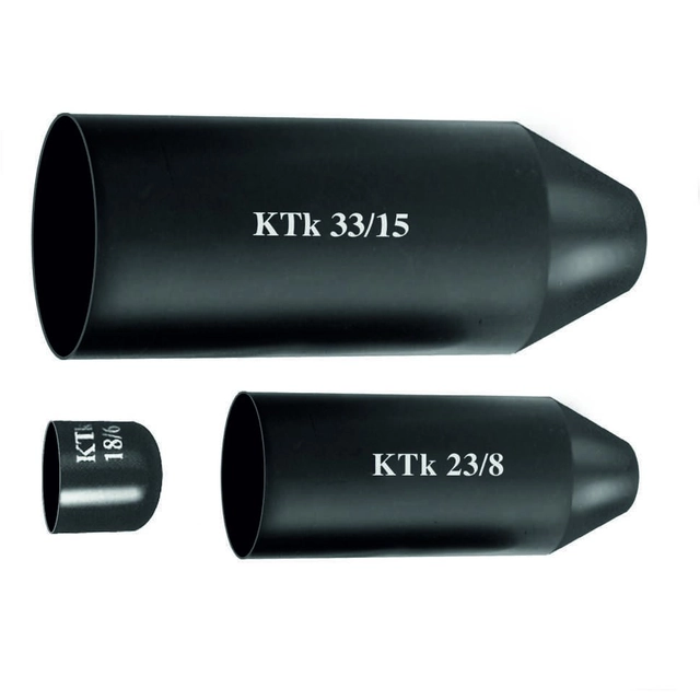 KTK 9/3 θερμοσυστελλόμενο χιτώνιο για άκρα καλωδίων, μαύρο. RADPOL