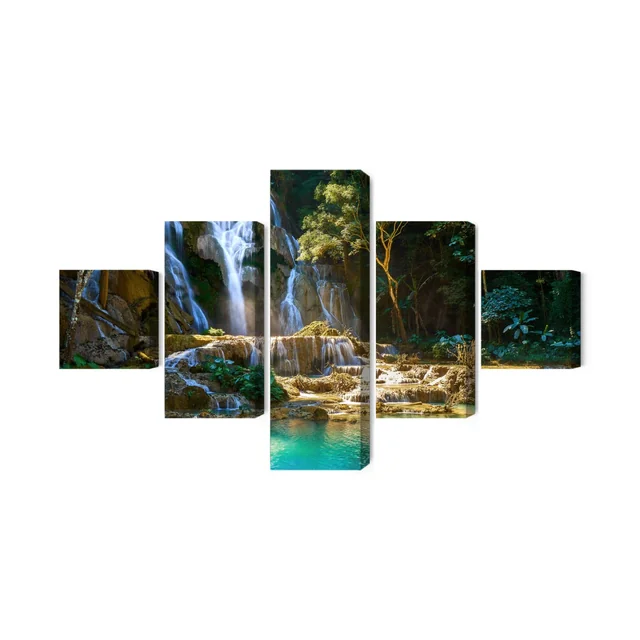 Kuang Si Waterfall Multi-part Painting