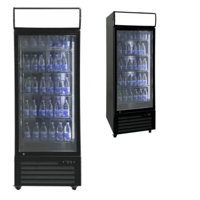 Kühlschrankdisplay Glaskühlschrank 600l 645x690x2000 Schwarz Rb-600h