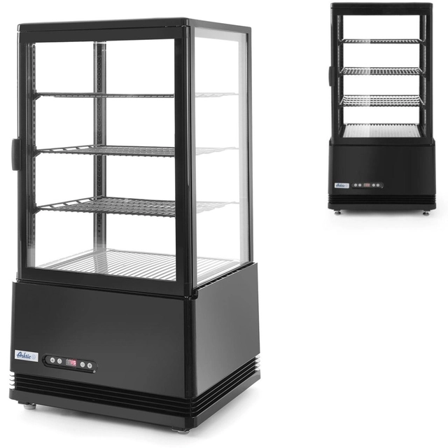 Kühlvitrine für Süßwaren 3 Regal 68L LED - Schwarz