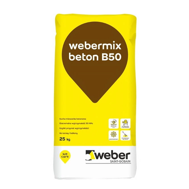 Kuiv betoonisegu – Webermix betoon B50 25kg