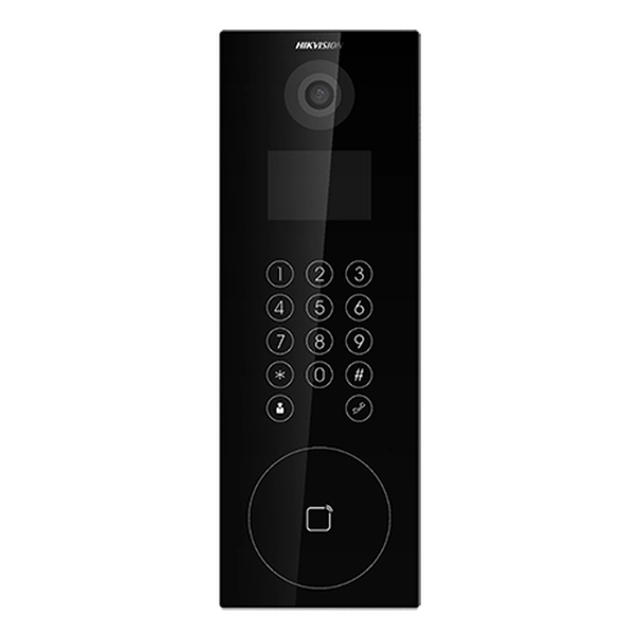 Külső TCP/IP video kaputelefon panel tömbökhöz és irodahelyiségekbe, integrált beléptető kártyával vagy PIN kóddal - HIKVISION DS-KD8103-E6