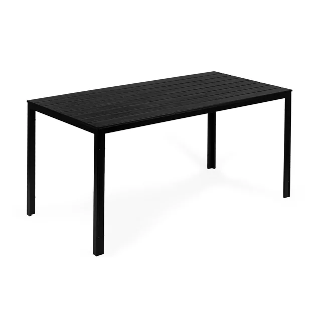 Kültéri vendéglátó asztal 156 x 78cm Fekete