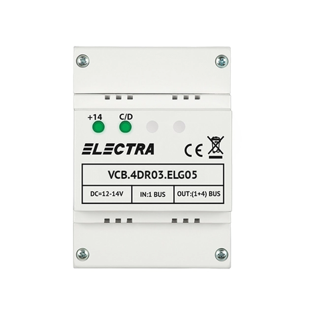 Кутия за извеждане на видео 4 изходи за EXPERT, G3 - ELECTRA VCB.4DR03.ELG05