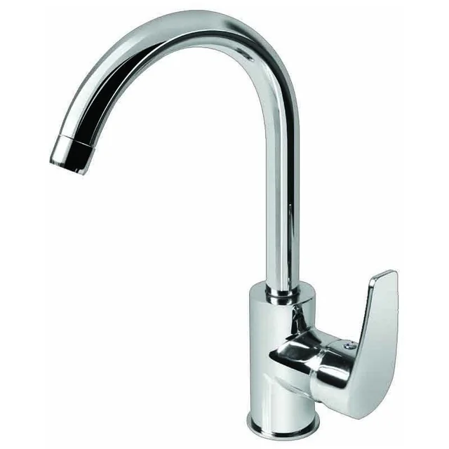 Kuu single-hole standing sink tap with side lever, chrome