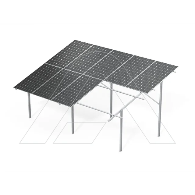 KWH.UN-0001 Estructura autoportante universal de soporte al suelo 2x5 Disposición VERTICAL (MÓDULO DE LARGO 1722MM A 2279M ANCHO 1130-1140MM)