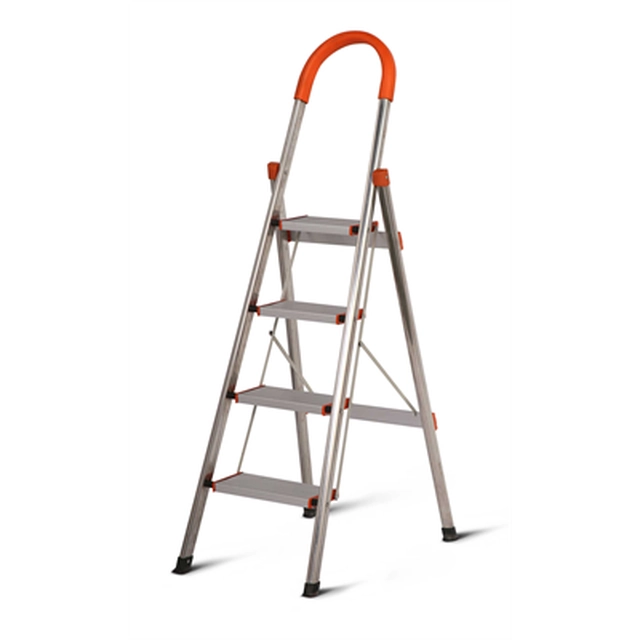 Ladder HERVIN MATERIAAL, aluminium. huishouden,4 treden, brede treden, ergonomische handgreep,1510 hmm,CL-ER4