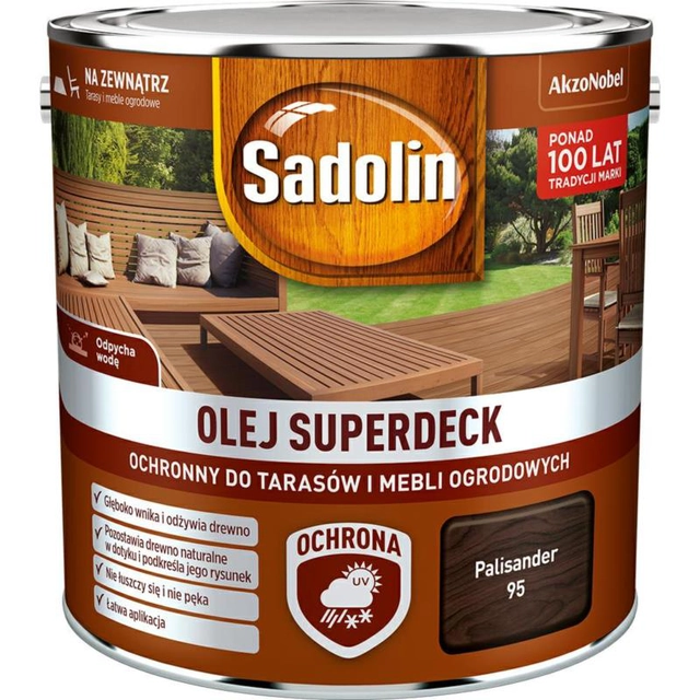 Λάδι από ξύλο τριανταφυλλιάς Sadolin Superdeck 0,75L