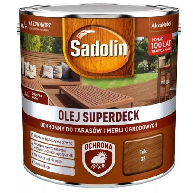 Λάδι ξύλου Sadolin Superdeck tek 0,75L