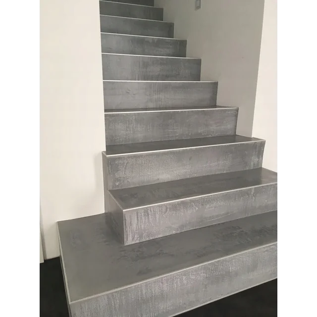 Ladrilhos cinza fosco tipo concreto para escadas, 120x30 antiderrapante NOVO