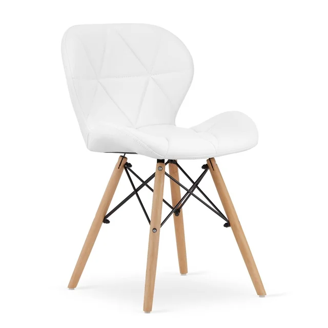 LAGO eco-leather chair - white x 1