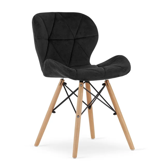 LAGO Velvet chair - black x 1