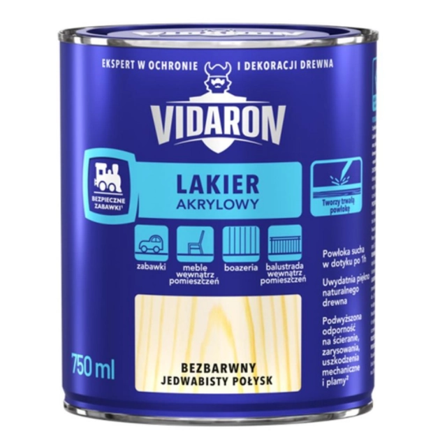 Lakier akrylowy bezbarwny 0,75l VIDARON