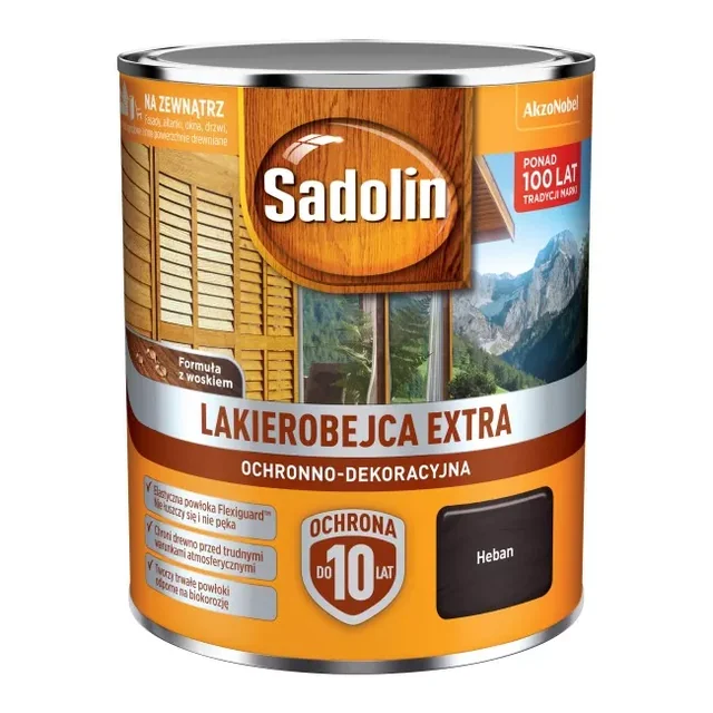 Lakierobejca do drewna  Sadolin Extra heban 2,5L