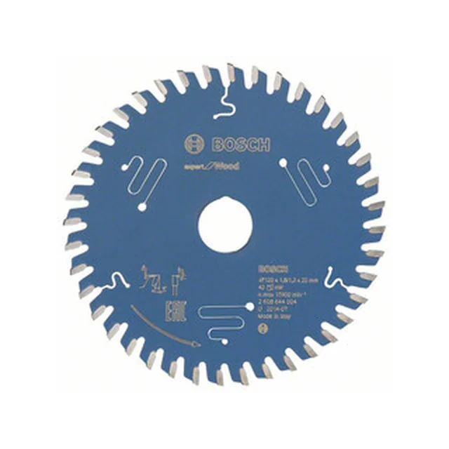 Lama per sega circolare Bosch 120 x 20 mm | numero di denti: 40 db | larghezza di taglio: 1,8 mm