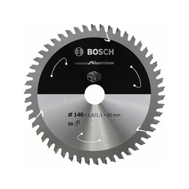 Lama per sega circolare Bosch 140 x 20 mm | numero di denti: 50 db | larghezza di taglio: 1,6 mm