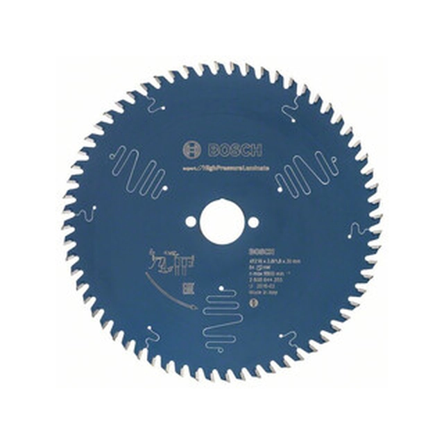 Lama per sega circolare Bosch 216 x 30 mm | numero di denti: 64 db | larghezza di taglio: 2,8 mm