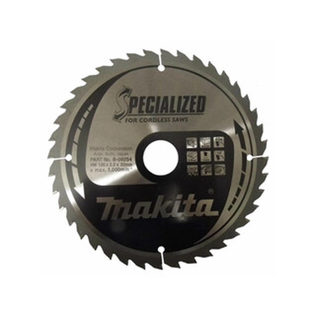 Lama per sega circolare Makita 190 x 30 mm | numero di denti: 40 db | larghezza di taglio: 2 mm