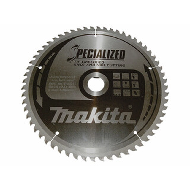 Lama per sega circolare Makita 270 x 30 mm | numero di denti: 60 db | larghezza di taglio: 2,6 mm