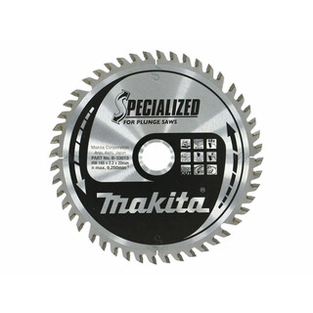 Lame de scie circulaire Makita 165 x 20 mm | nombre de dents : 48 db | largeur de coupe : 2,2 mm