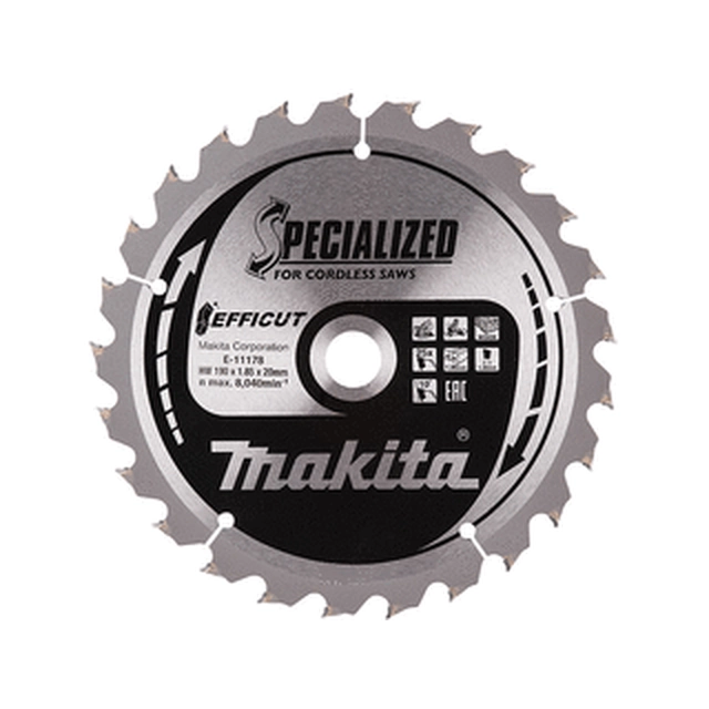 Lame de scie circulaire Makita 190 x 20 mm | nombre de dents : 25 db | largeur de coupe : 1,85 mm